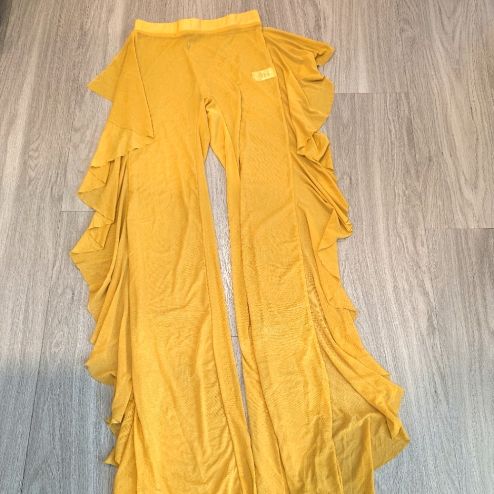 Yellow Swimsuit Cover Pants